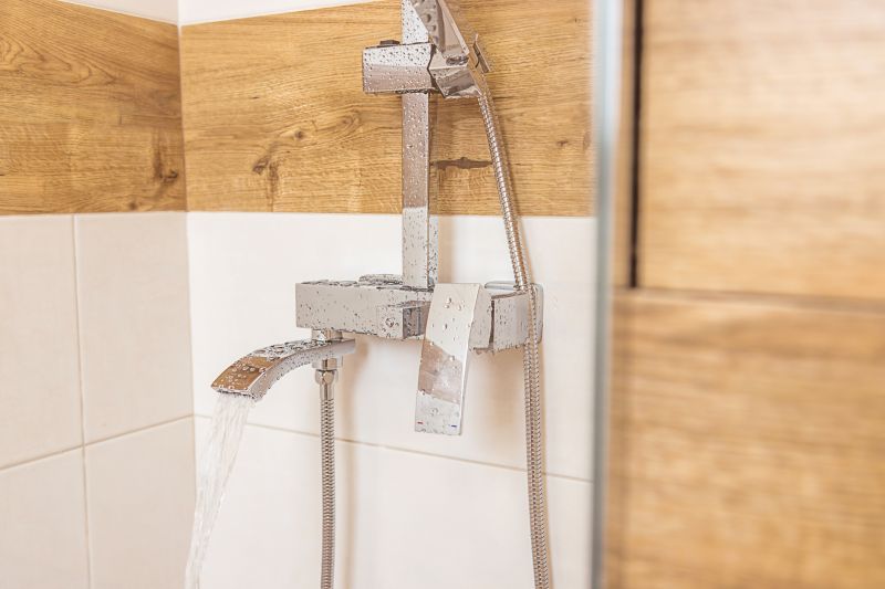 Modern Shower with Unique Fixtures