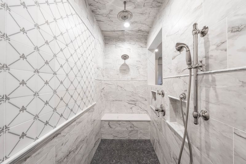 Elegant Shower with Custom Tiles